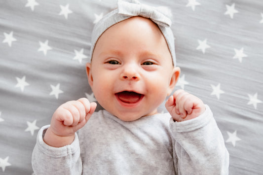 Baby on star sheet