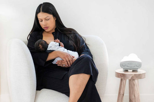 A mum nurses her baby