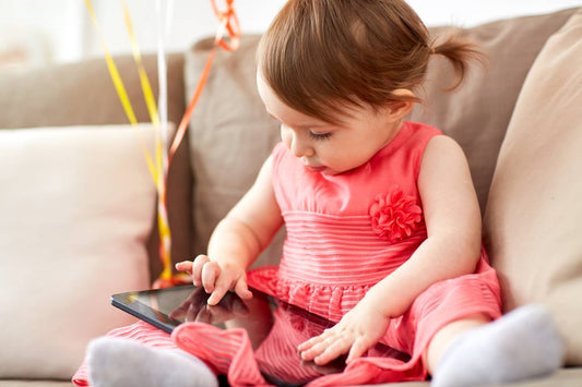 Toddler on a tablet